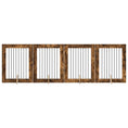 Načíst obrázek do prohlížeče galerie, Skládací psí brána se stojany 4 pcs Kouřový dub 321 cm
