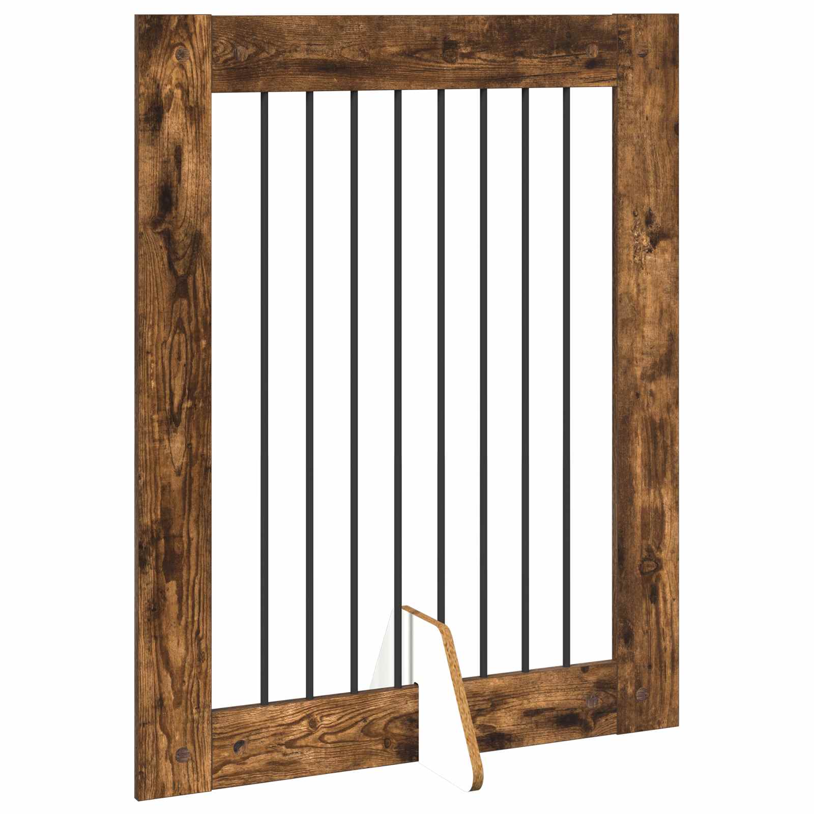 Skládací psí brána se stojany 4 pcs Kouřový dub 321 cm