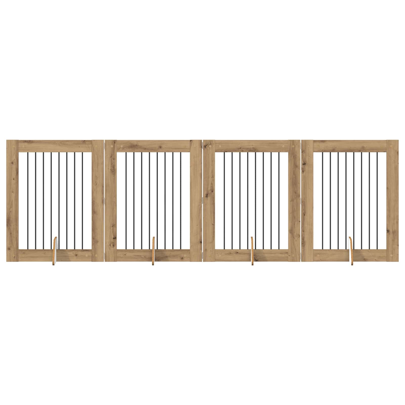 Skládací psí brána se stojany 4 pcs Dub artisan 321 cm