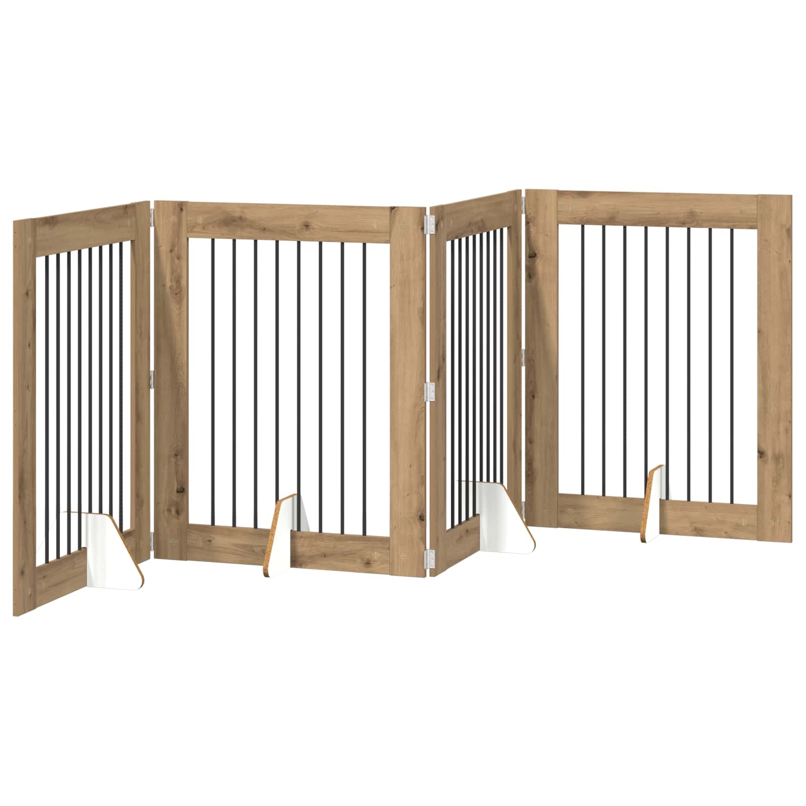 Skládací psí brána se stojany 4 pcs Dub artisan 321 cm