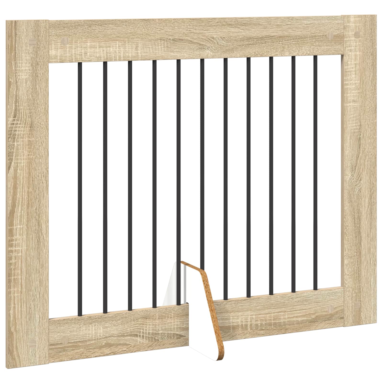 Skládací psí brána se stojany 2 pcs Dub sonoma 200,5 cm
