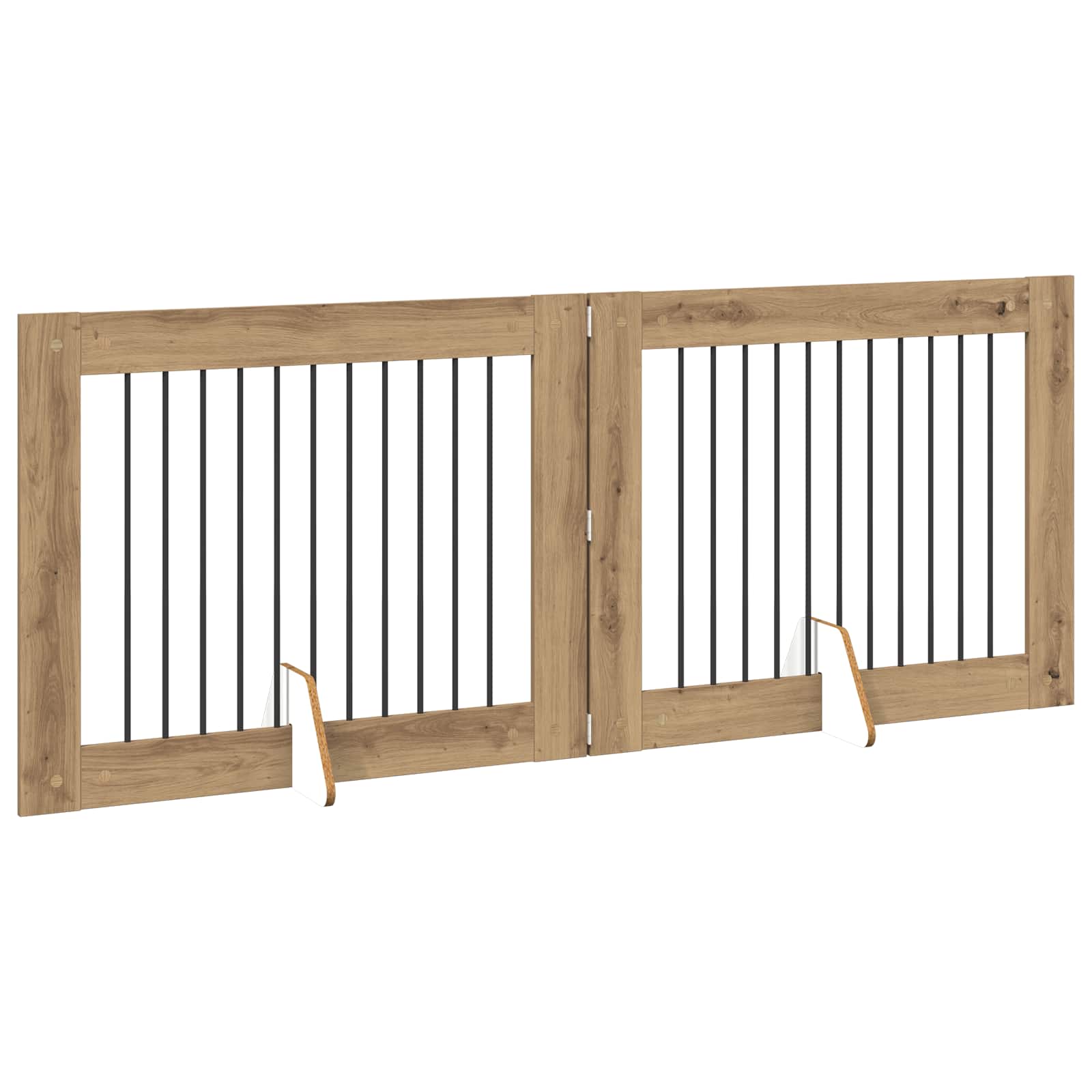 Skládací psí brána se stojany 2 pcs Dub artisan 200,5 cm