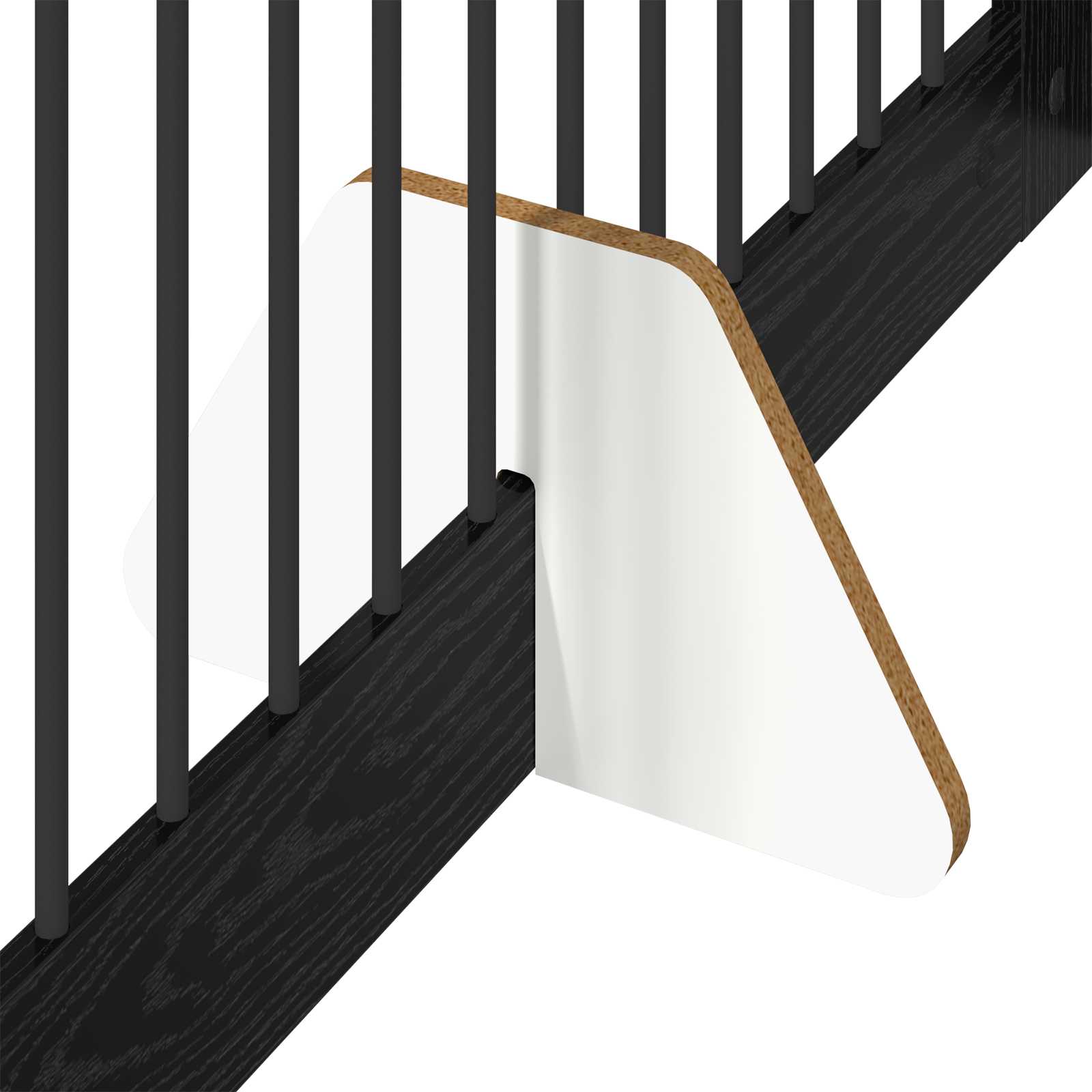 Skládací psí brána se stojany 4 pcs Černý dub 401 cm