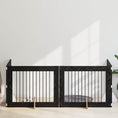 Načíst obrázek do prohlížeče galerie, Skládací psí brána se stojany 4 pcs Černý dub 401 cm
