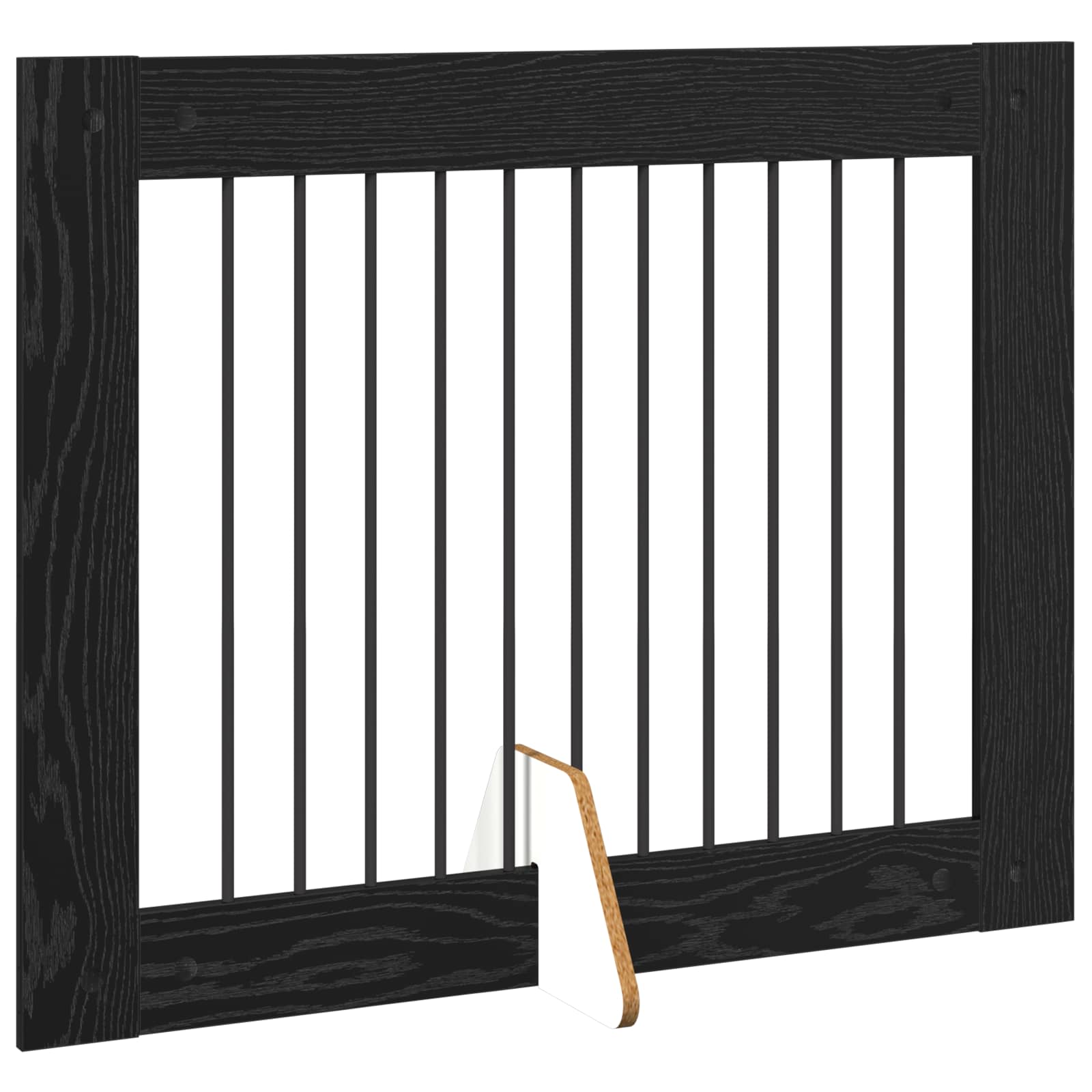 Skládací psí brána se stojany 4 pcs Černý dub 401 cm