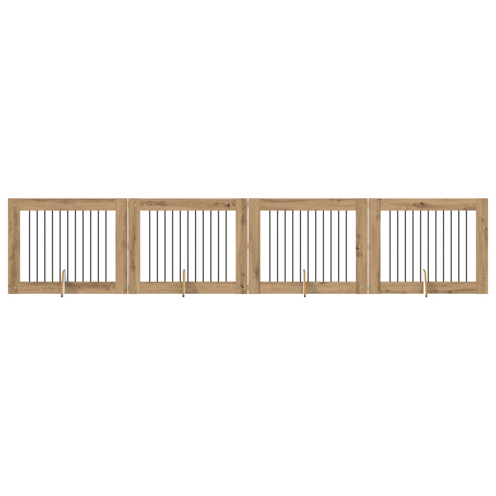 Skládací psí brána se stojany 4 pcs Dub artisan 401 cm