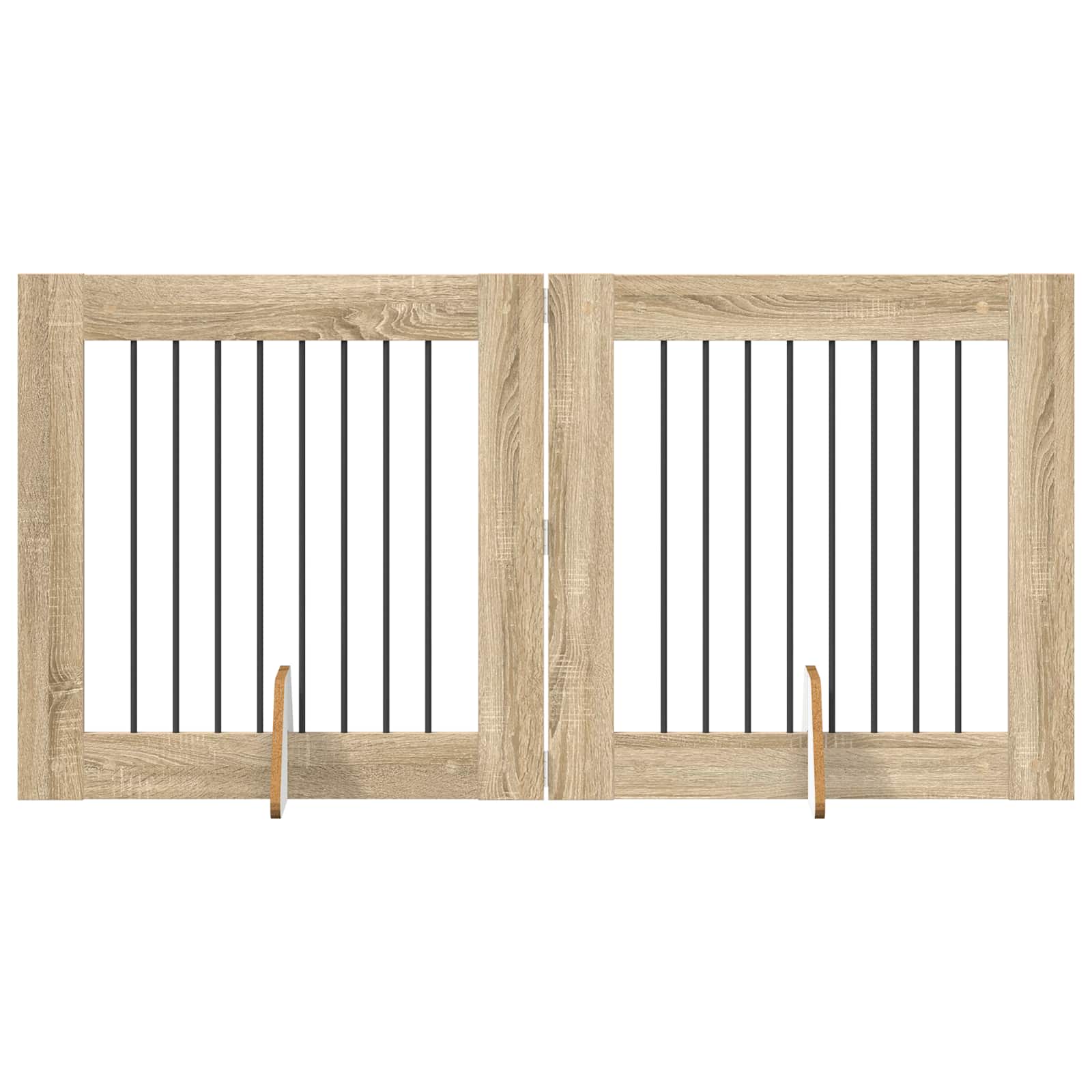 Skládací psí brána se stojany 2 pcs Dub sonoma 160,5 cm