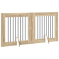 Načíst obrázek do prohlížeče galerie, Skládací psí brána se stojany 2 pcs Dub sonoma 160,5 cm
