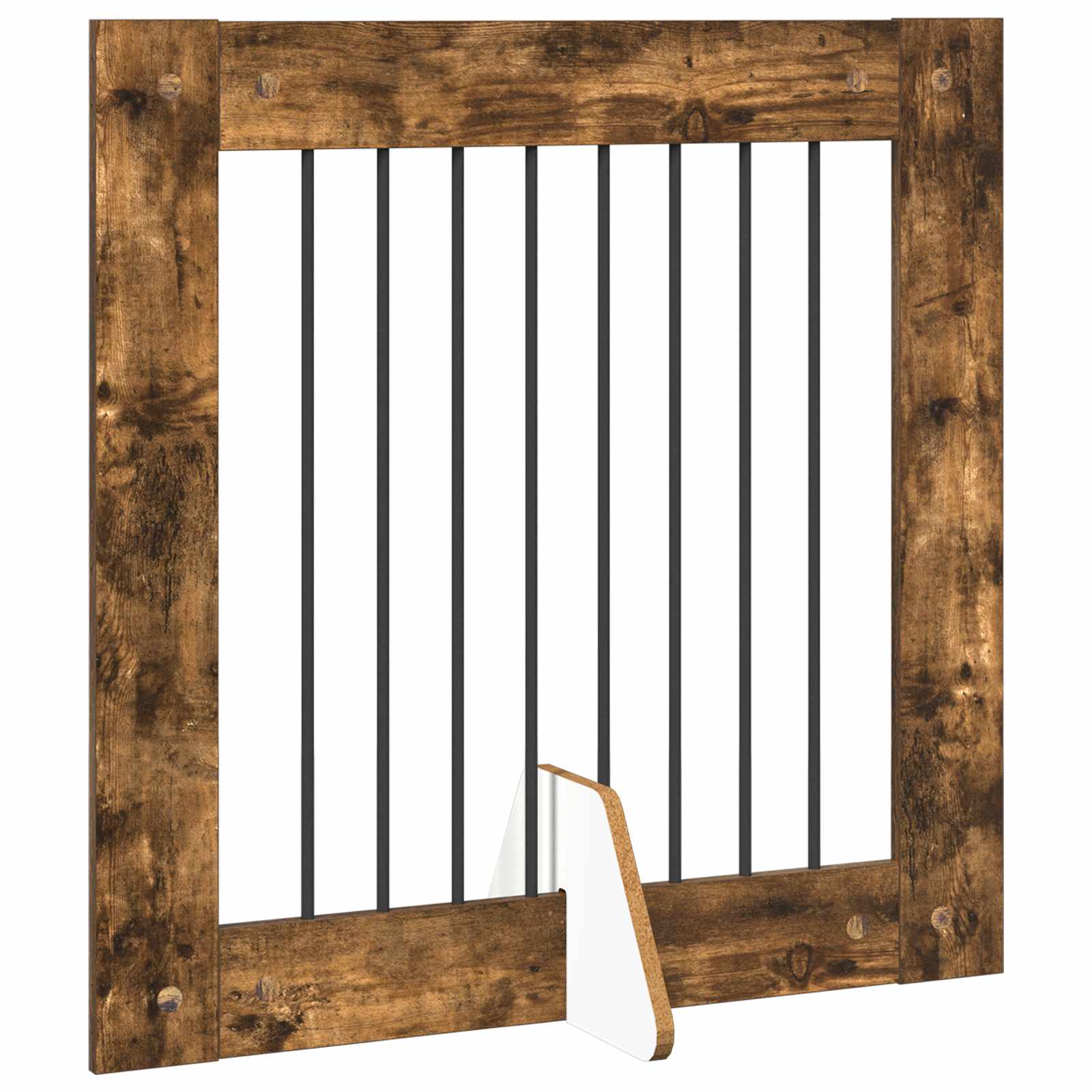 Skládací psí brána se stojany 2 pcs Kouřový dub 160,5 cm