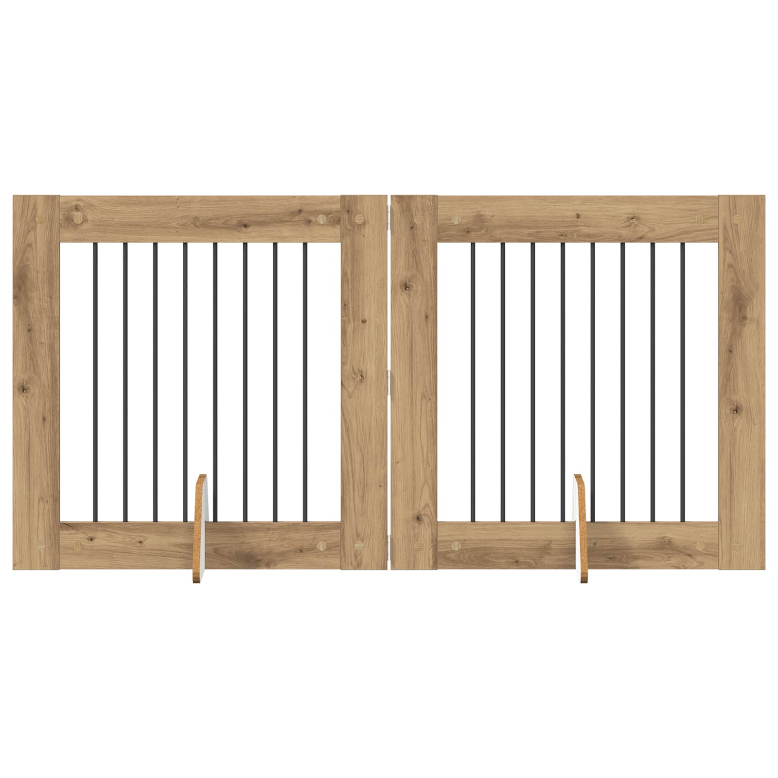 Skládací psí brána se stojany 2 pcs Dub artisan 160,5 cm