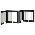 Načíst obrázek do prohlížeče galerie, Skládací psí brána se stojany 4 pcs Černý dub 321 cm
