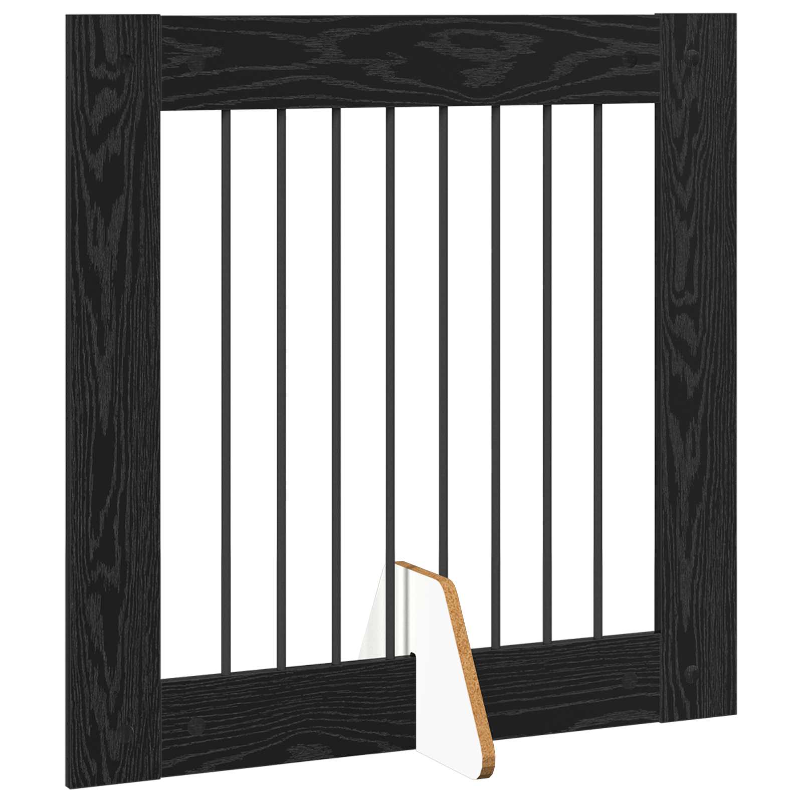 Skládací psí brána se stojany 4 pcs Černý dub 321 cm