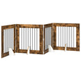 Načíst obrázek do prohlížeče galerie, Skládací psí brána se stojany 4 pcs Kouřový dub 321 cm

