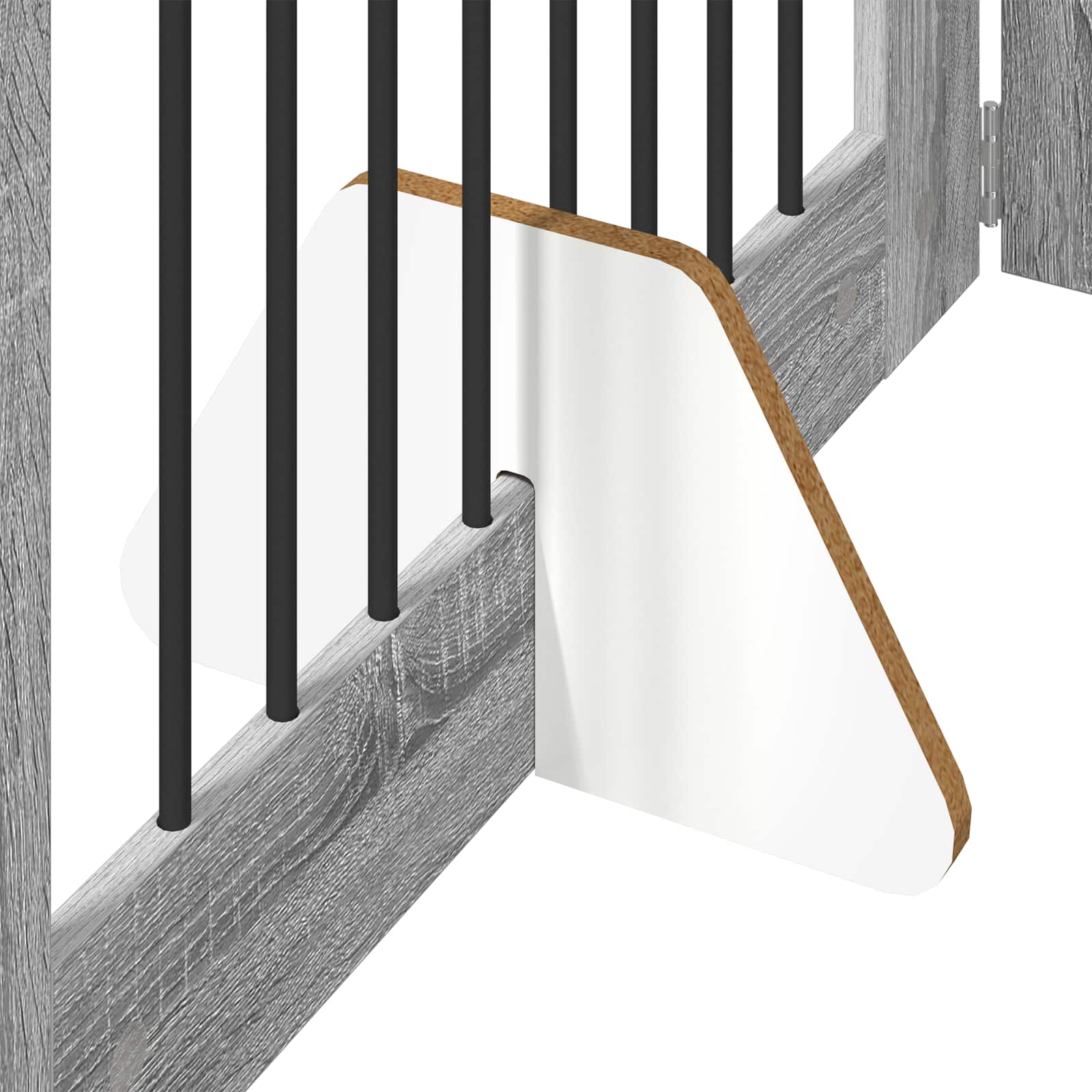 Skládací psí brána se stojany 6 pcs Šedá sonoma 482 cm