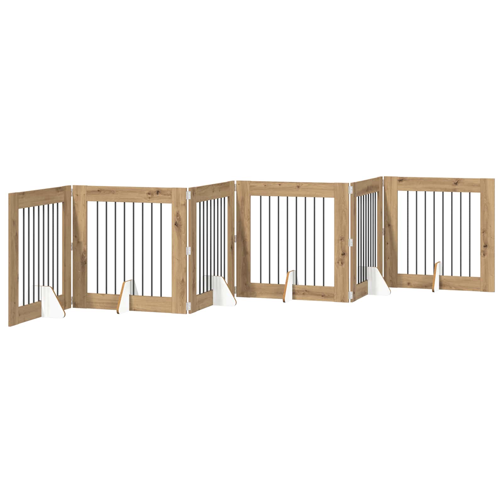 Skládací psí brána se stojany 6 pcs Dub artisan 482 cm