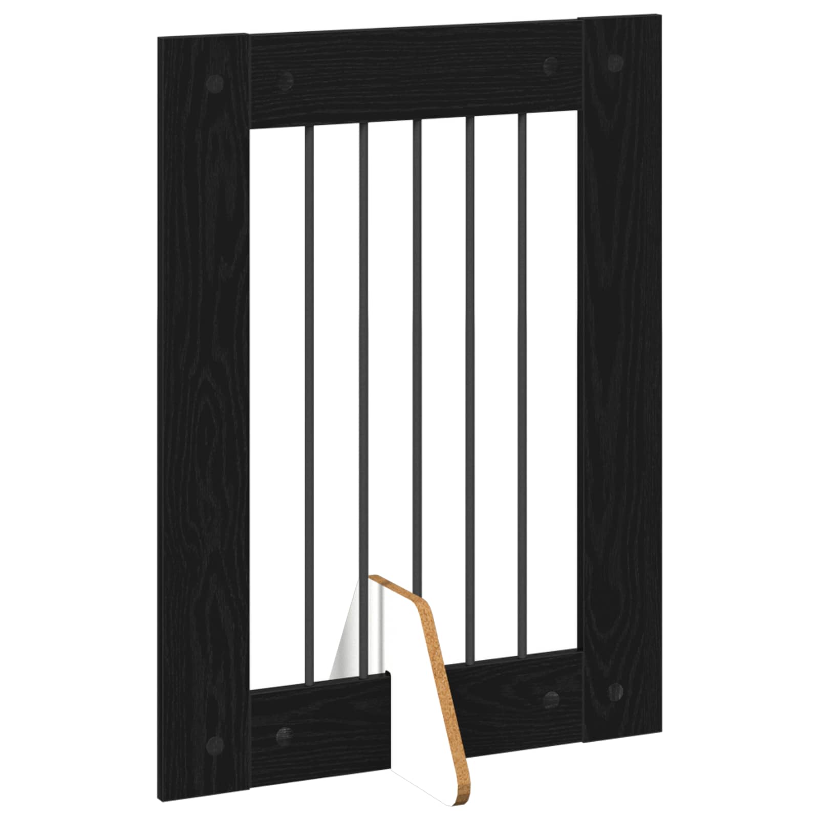Skládací psí brána se stojany 2 pcs Černý dub 120,5 cm