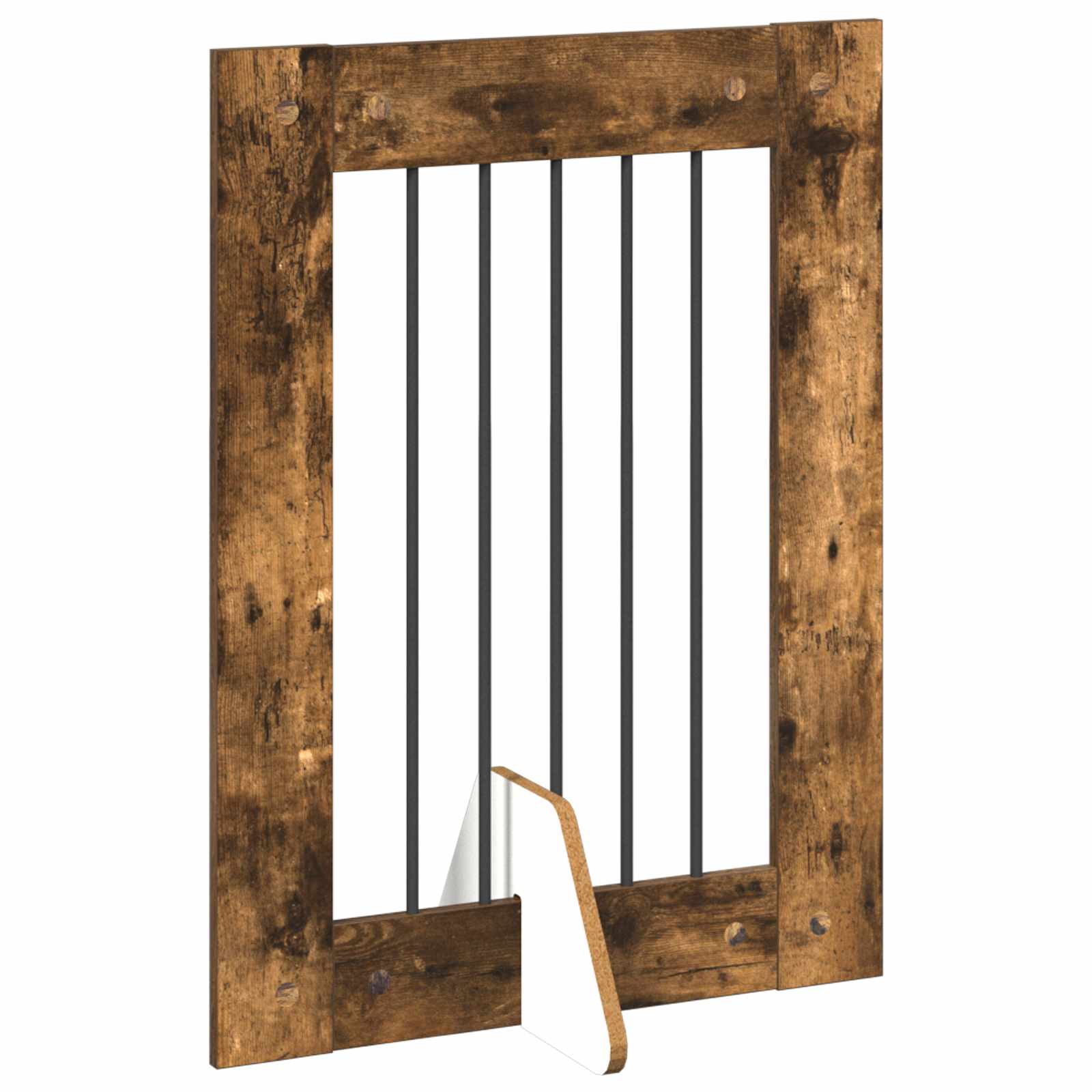Skládací psí brána se stojany 2 pcs Kouřový dub 120,5 cm