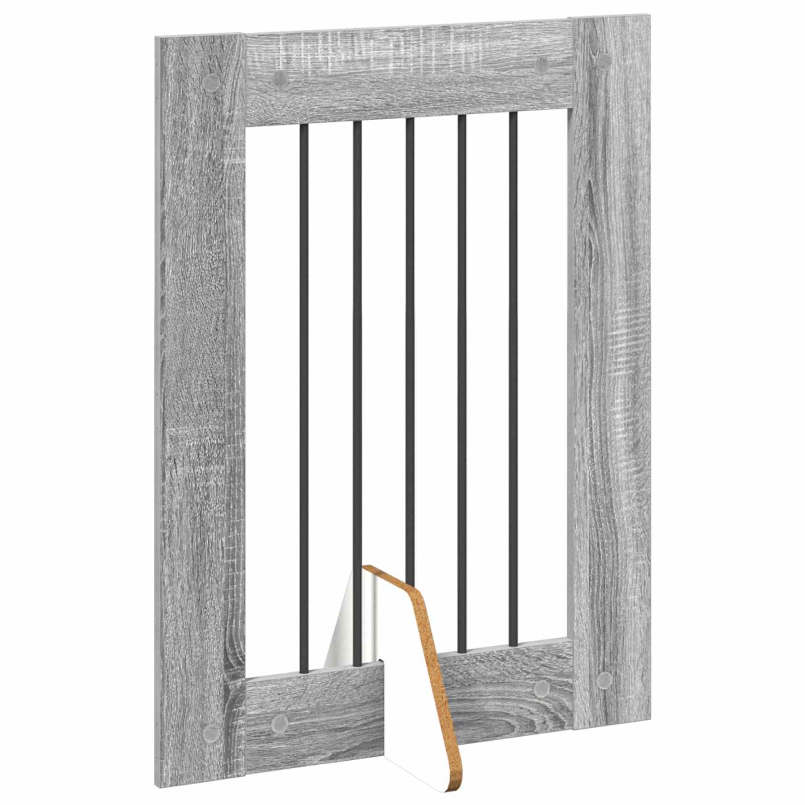 Skládací psí brána se stojany 2 pcs Šedá sonoma 120,5 cm