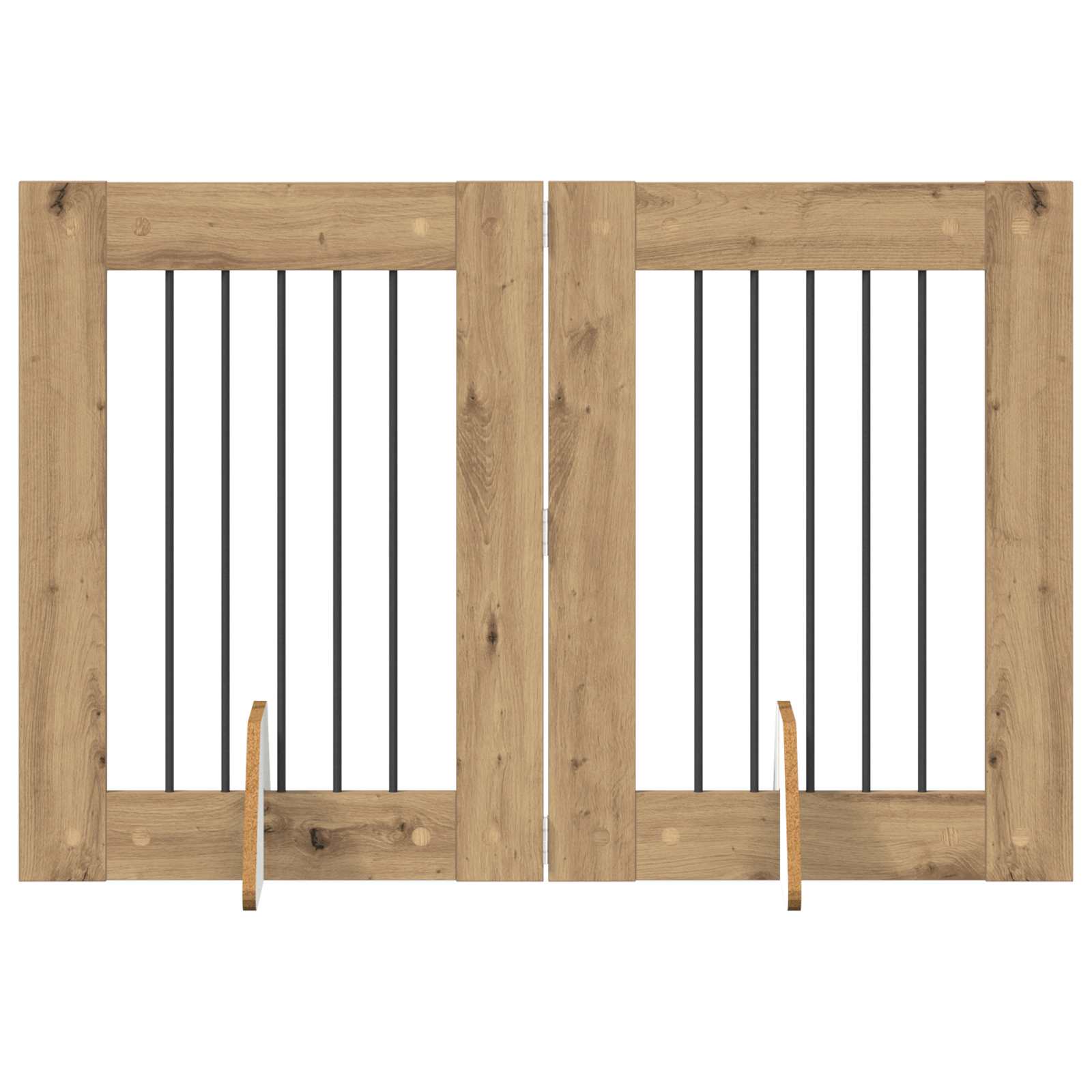 Skládací psí brána se stojany 2 pcs Dub artisan 120,5 cm