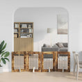 Načíst obrázek do prohlížeče galerie, Skládací psí brána se stojany 4 pcs Kouřový dub 241 cm
