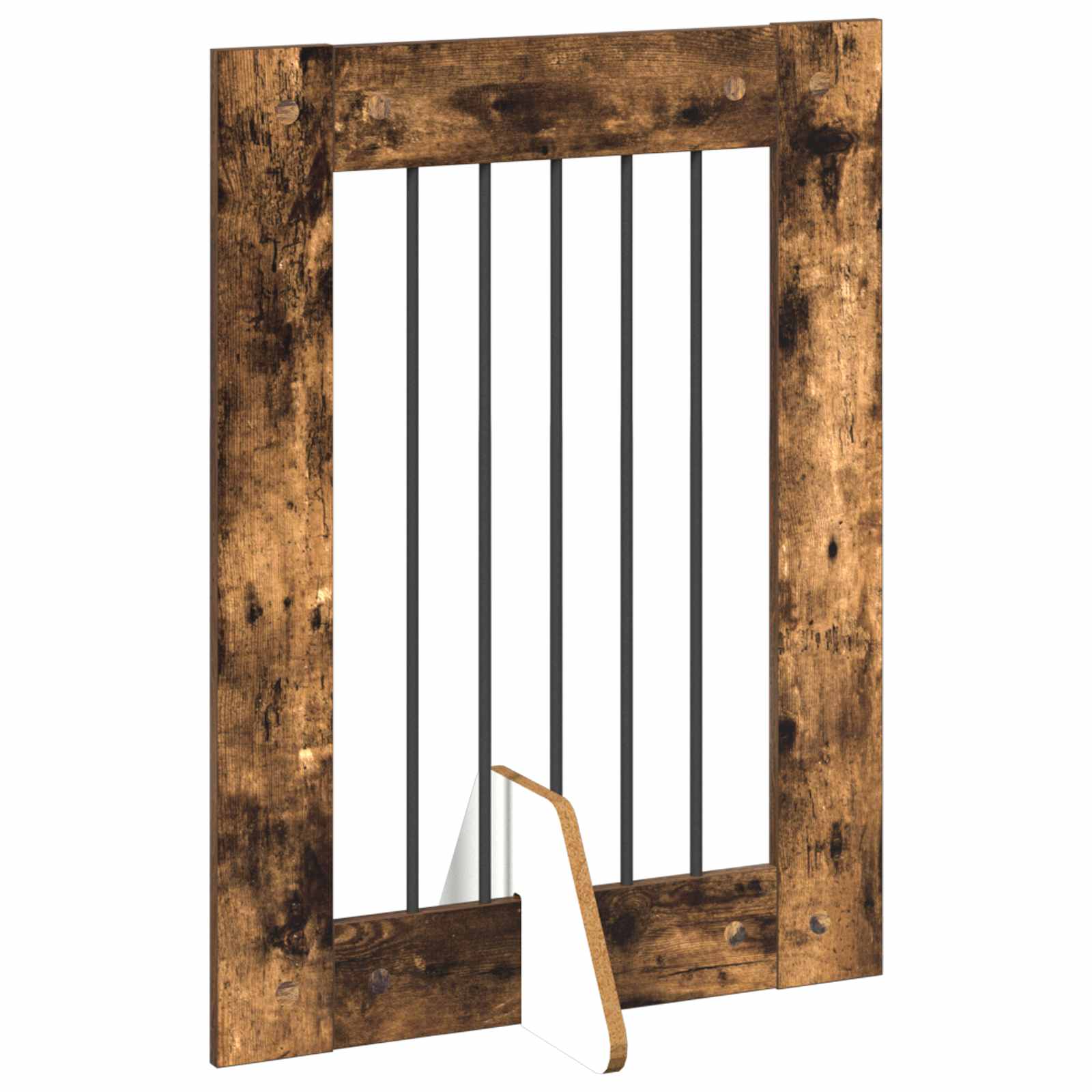 Skládací psí brána se stojany 4 pcs Kouřový dub 241 cm