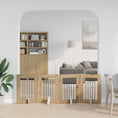 Načíst obrázek do prohlížeče galerie, Skládací psí brána se stojany 4 pcs Dub artisan 241 cm
