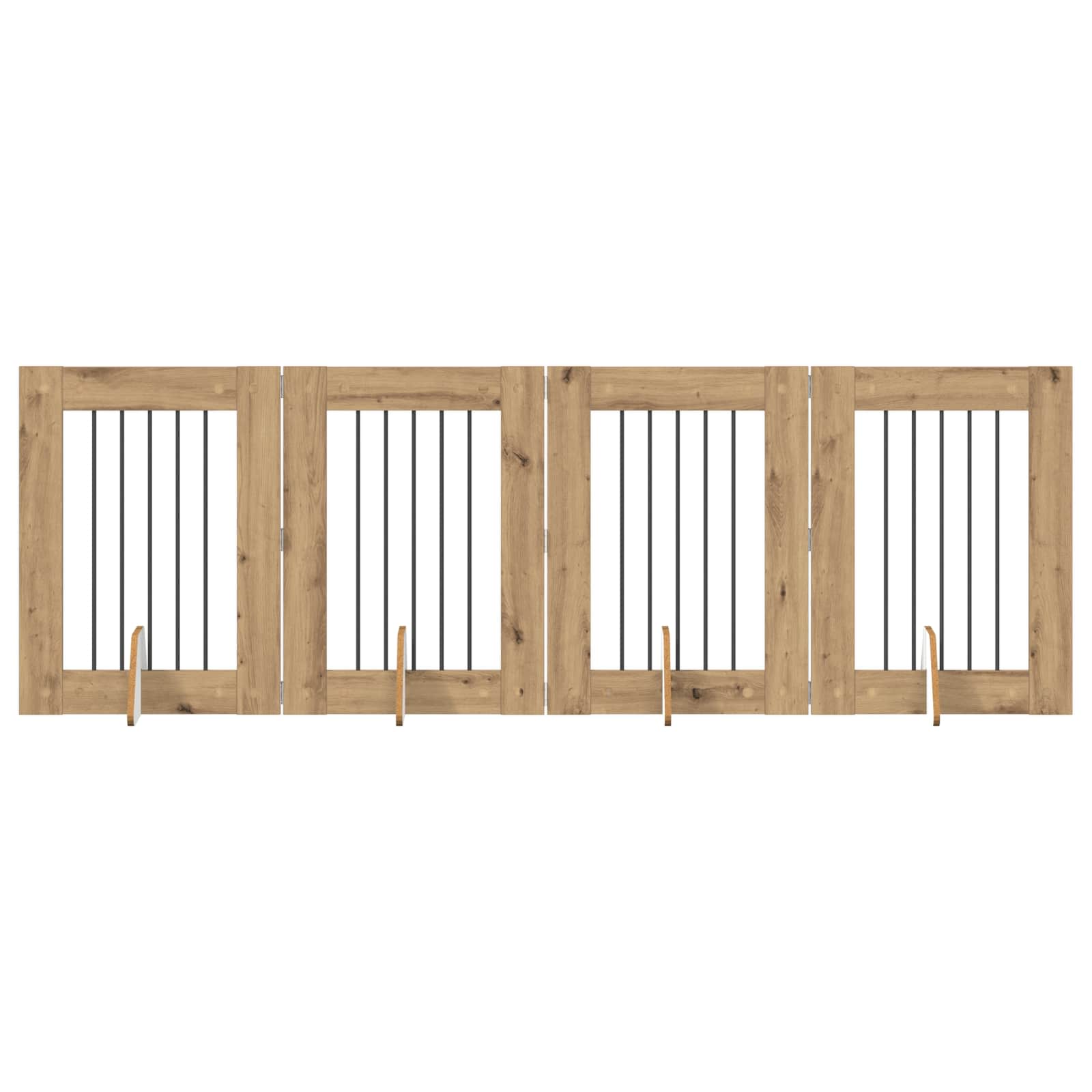 Skládací psí brána se stojany 4 pcs Dub artisan 241 cm