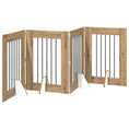 Načíst obrázek do prohlížeče galerie, Skládací psí brána se stojany 4 pcs Dub artisan 241 cm
