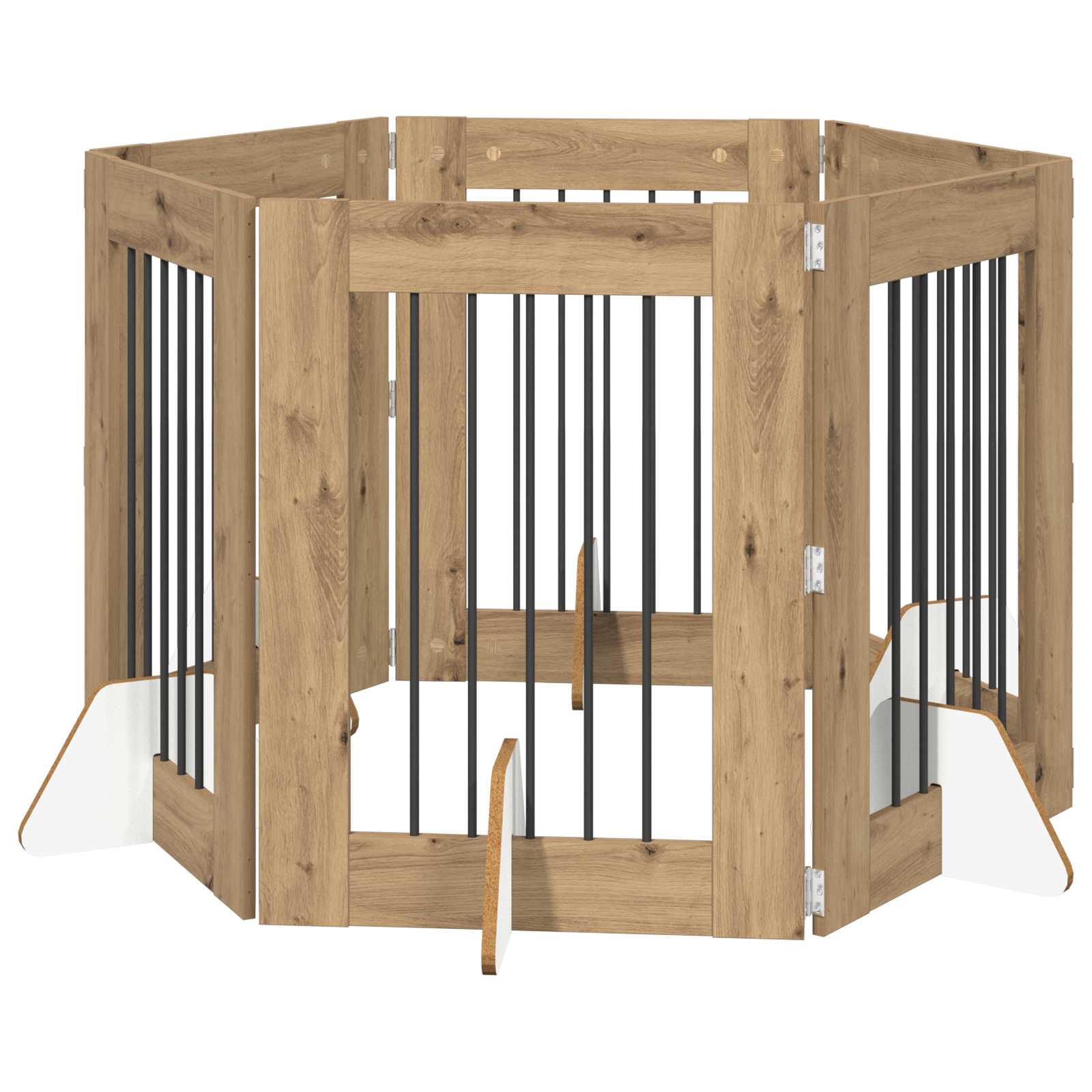 Skládací psí brána se stojany 6 pcs Dub artisan 362 cm