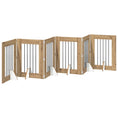 Načíst obrázek do prohlížeče galerie, Skládací psí brána se stojany 6 pcs Dub artisan 362 cm
