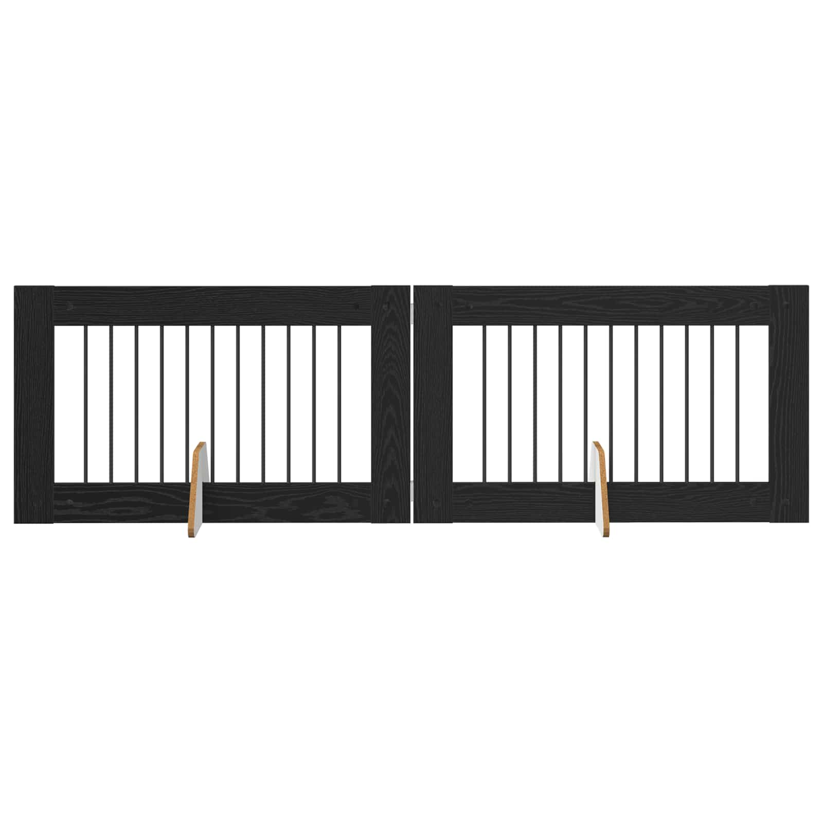 Skládací psí brána se stojany 2 pcs Černý dub 200,5 cm