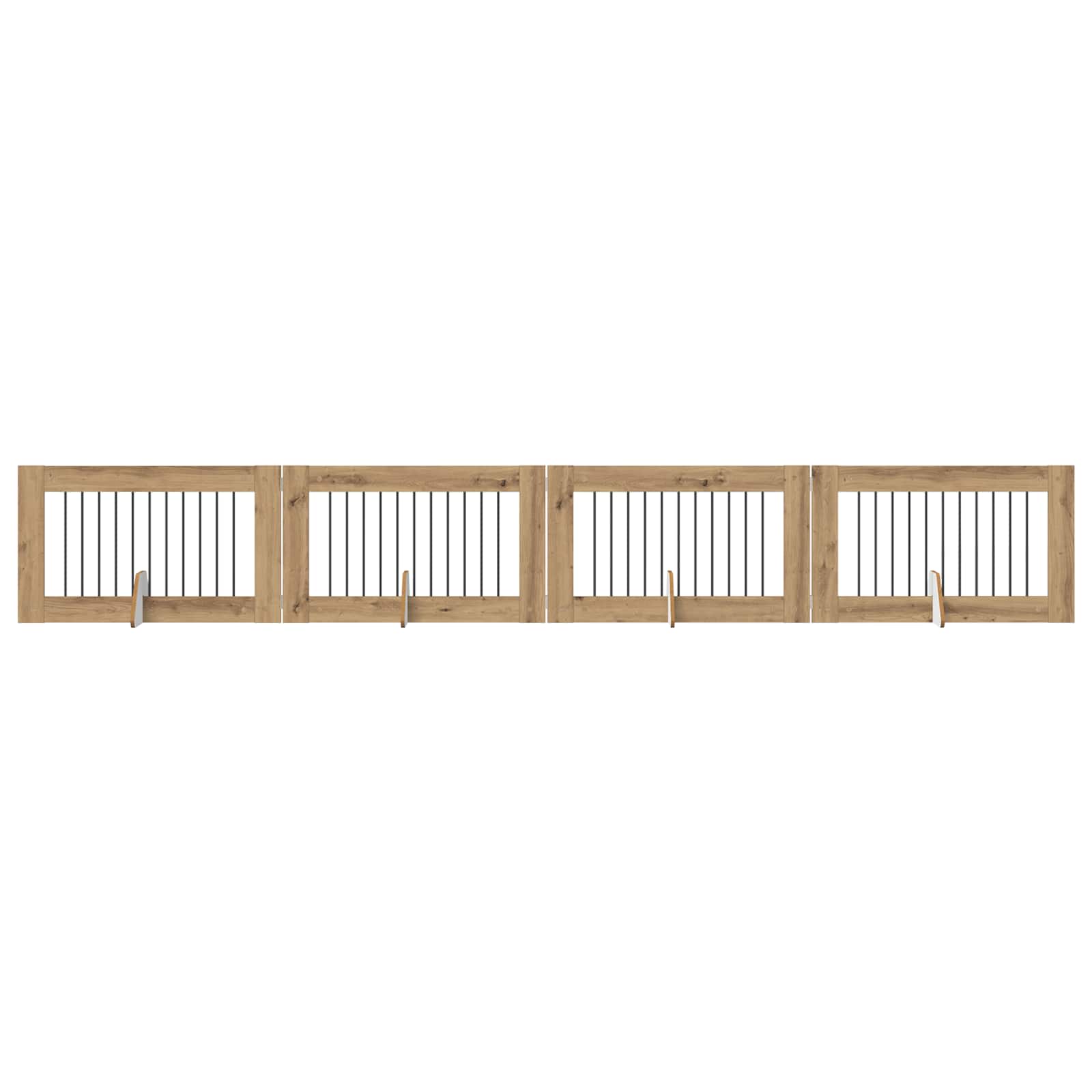 Skládací psí brána se stojany 4 pcs Dub artisan 401 cm