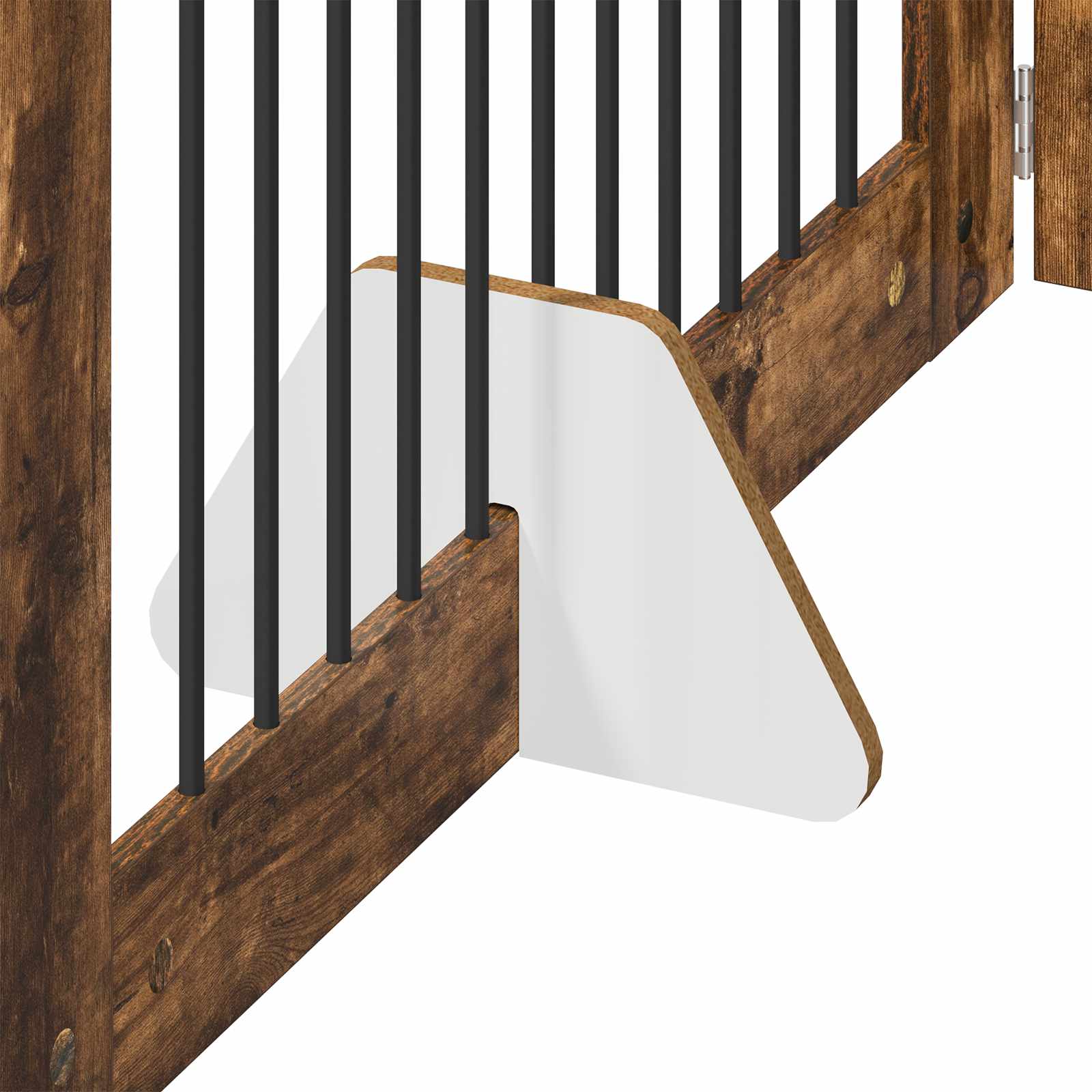 Skládací psí brána se stojany 6 pcs Kouřový dub 602 cm
