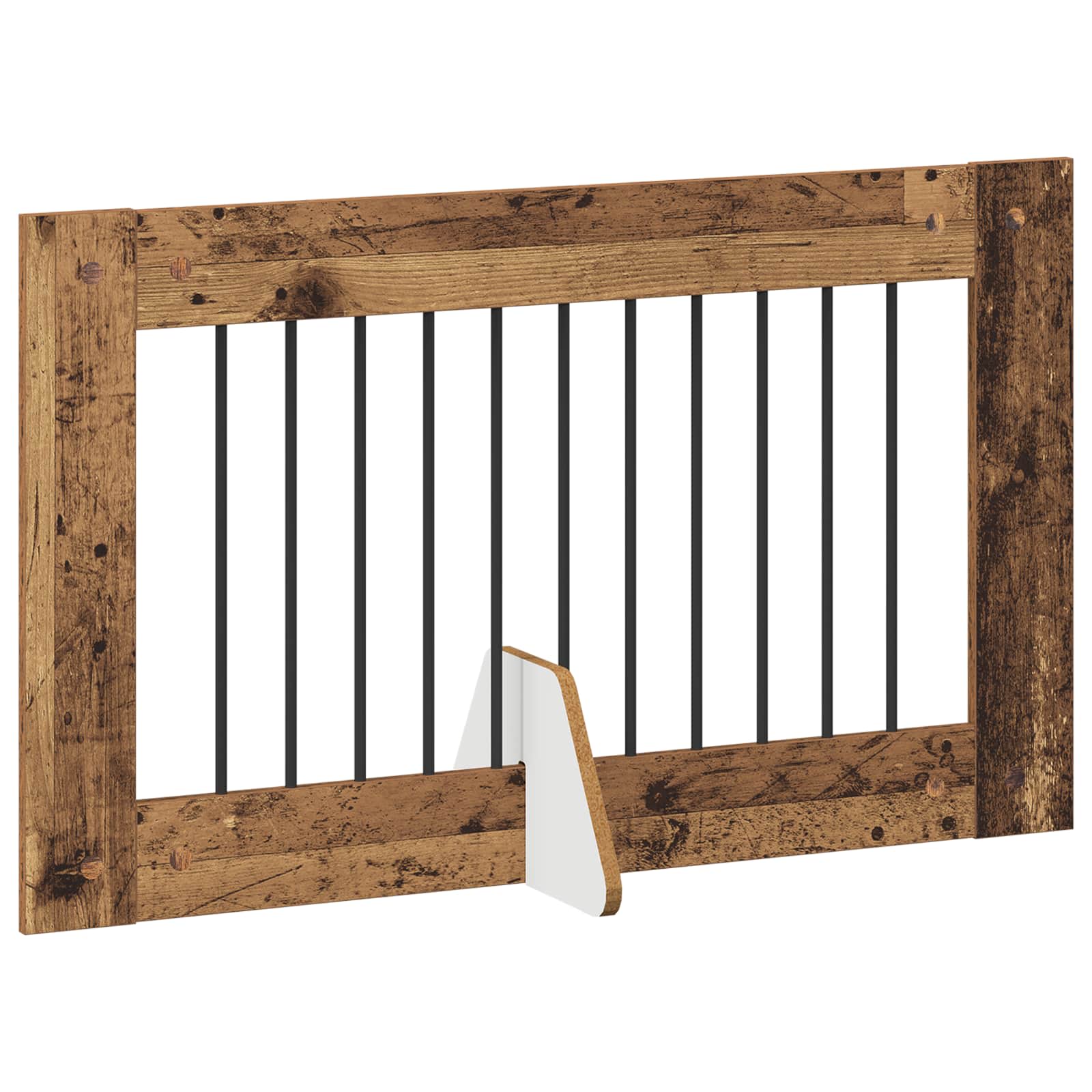 Skládací psí brána se stojany 6 pcs Staré dřevo 602 cm