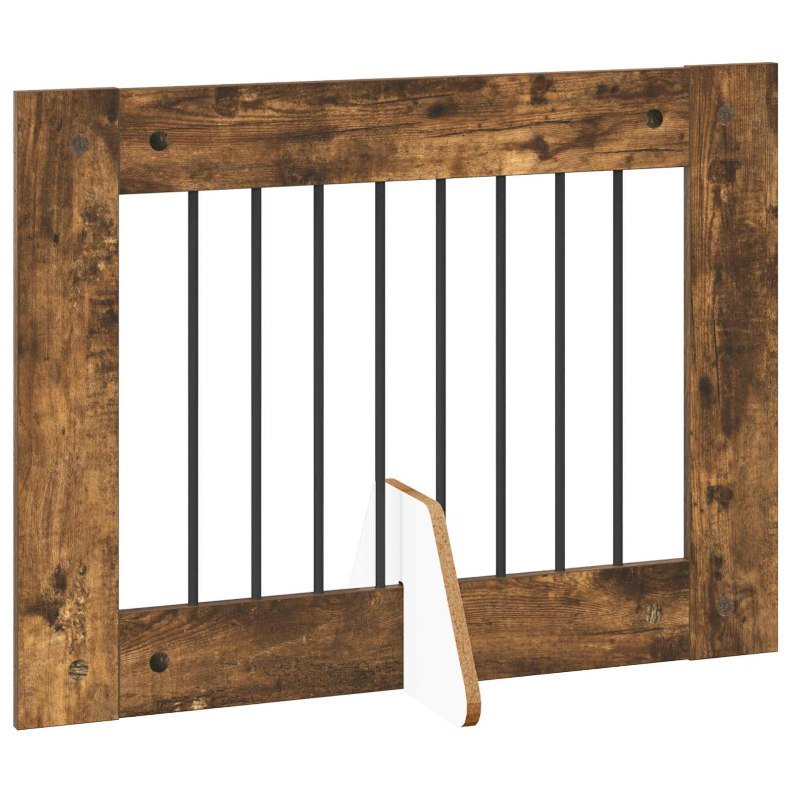 Skládací psí brána se stojany 2 pcs Kouřový dub 160,5 cm