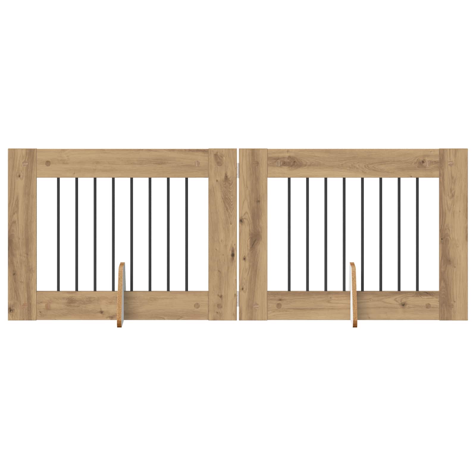 Skládací psí brána se stojany 2 pcs Dub artisan 160,5 cm