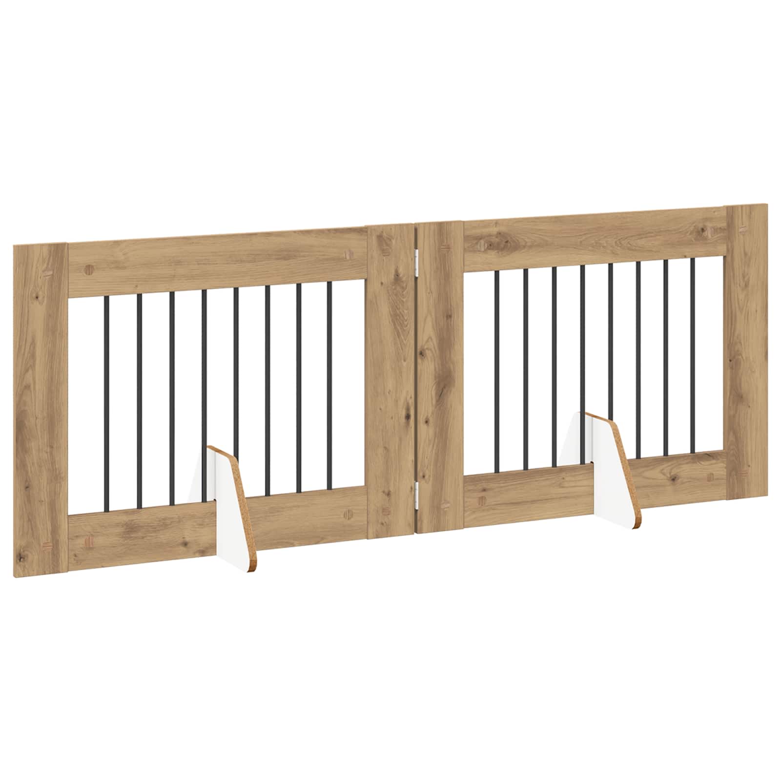 Skládací psí brána se stojany 2 pcs Dub artisan 160,5 cm