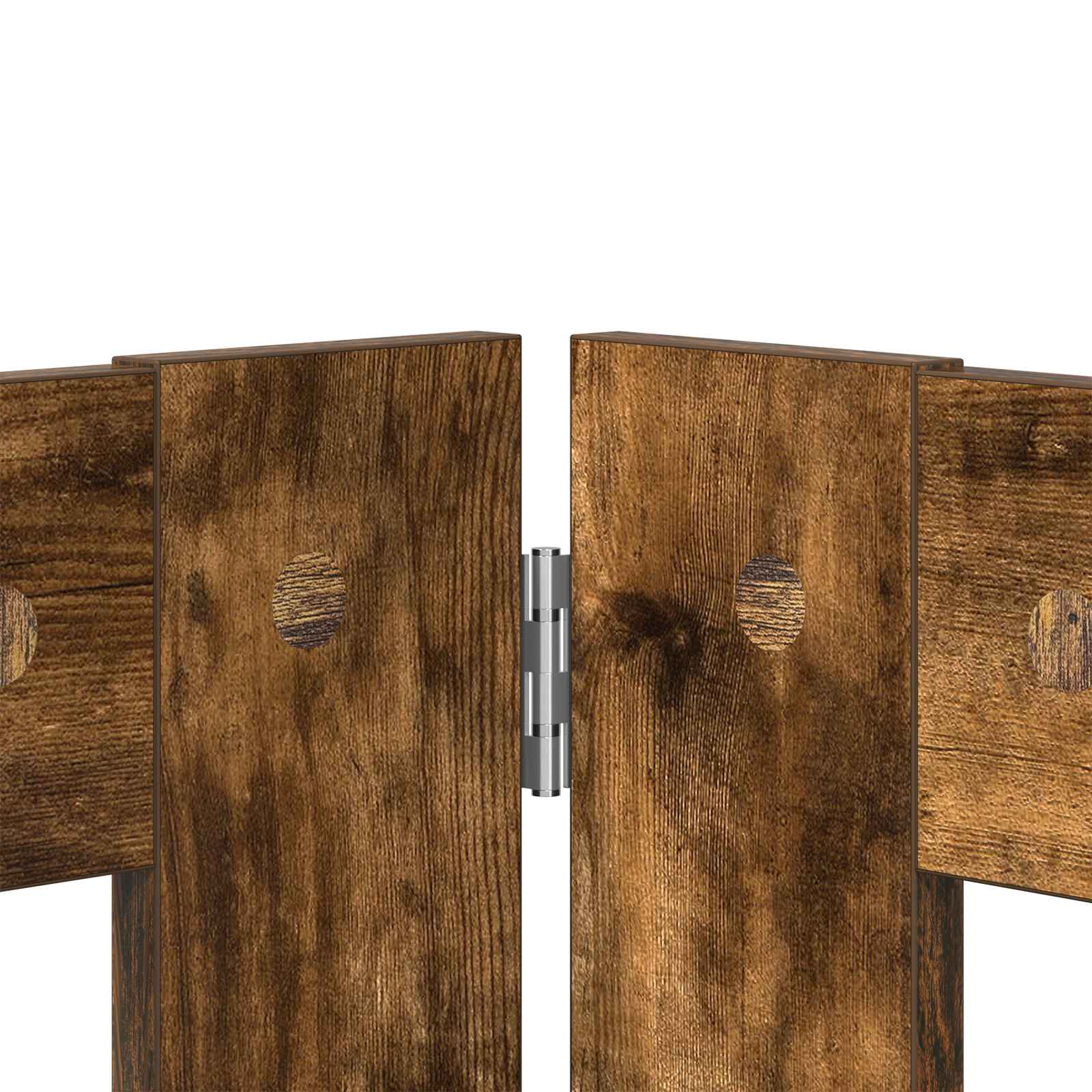 Skládací psí brána se stojany 4 pcs Kouřový dub 321 cm