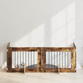 Načíst obrázek do prohlížeče galerie, Skládací psí brána se stojany 4 pcs Kouřový dub 321 cm
