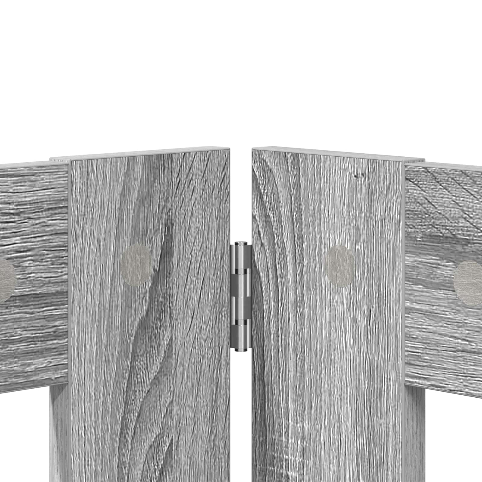Skládací psí brána se stojany 4 pcs Šedá sonoma 321 cm