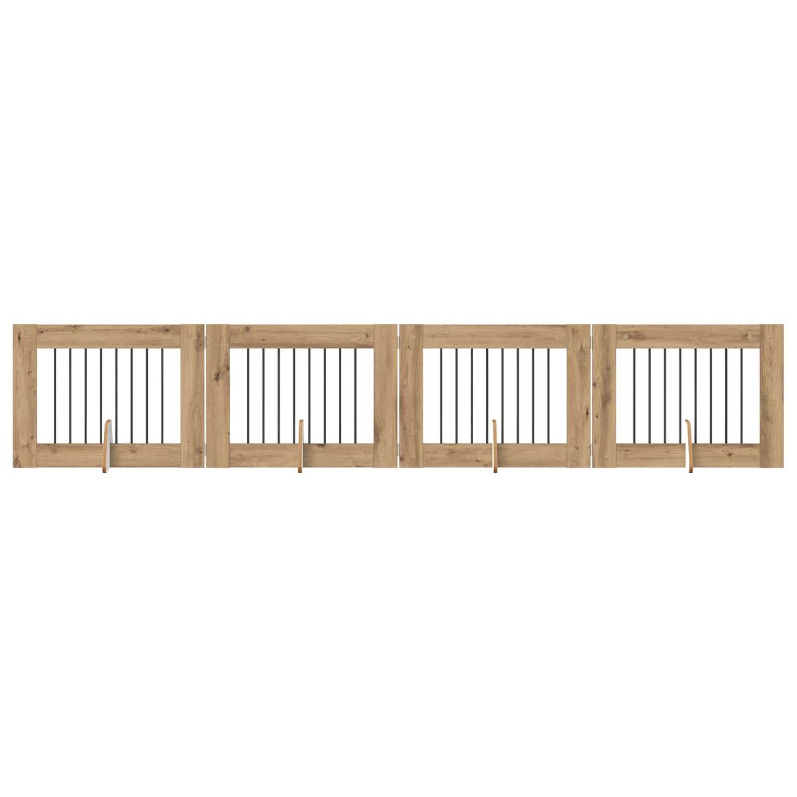 Skládací psí brána se stojany 4 pcs Dub artisan 321 cm