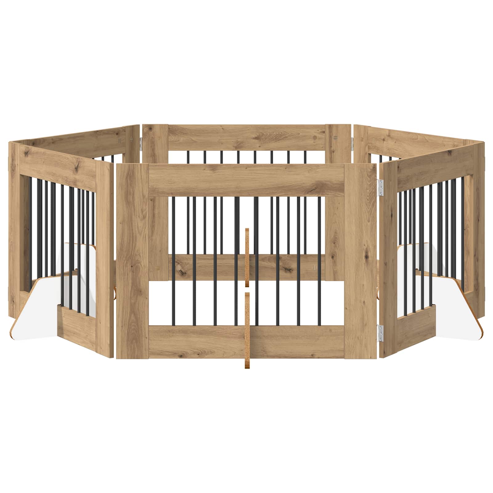 Skládací psí brána se stojany 6 pcs Dub artisan 482 cm