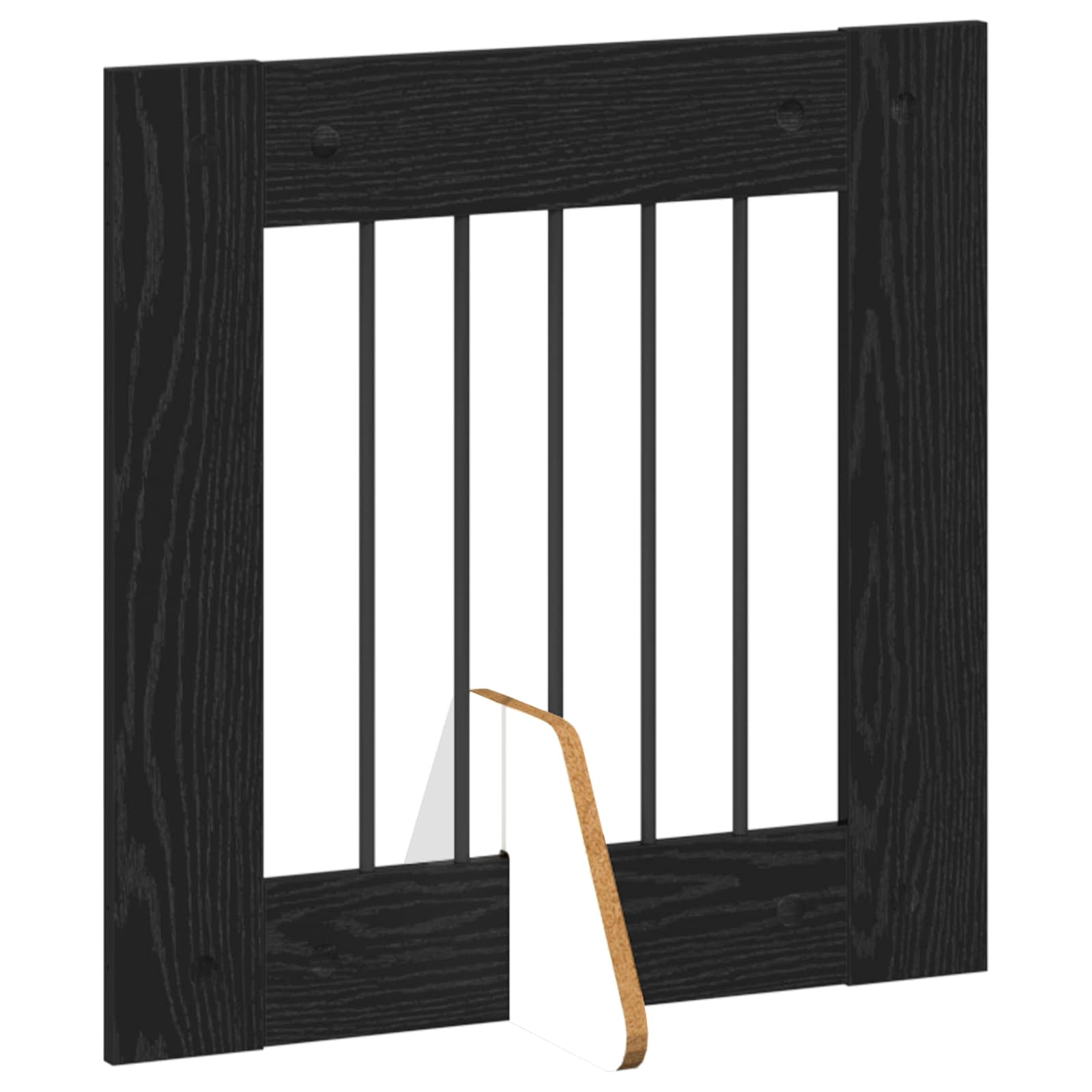 Skládací psí brána se stojany 2 pcs Černý dub 120,5 cm