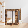 Načíst obrázek do prohlížeče galerie, Skládací psí brána se stojany 2 pcs Kouřový dub 120,5 cm
