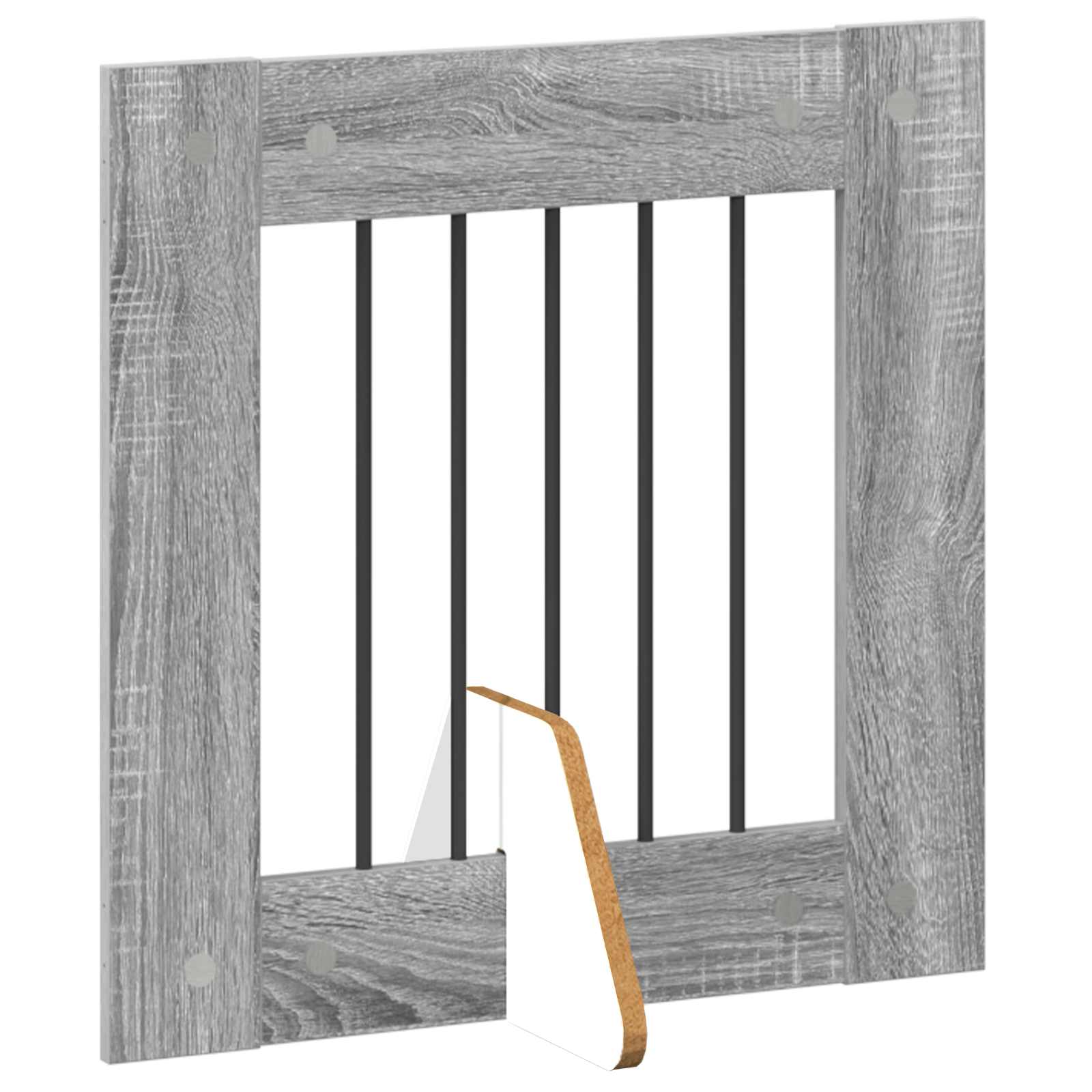 Skládací psí brána se stojany 2 pcs Šedá sonoma 120,5 cm