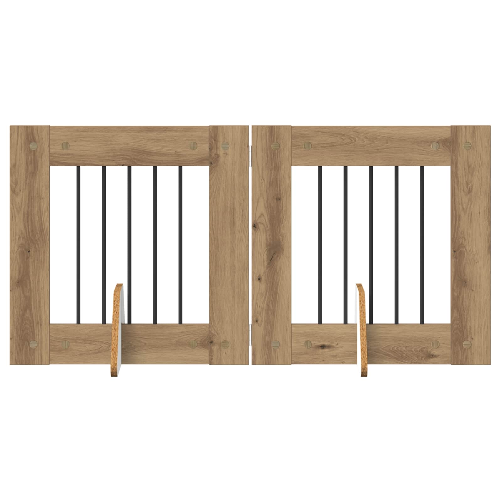 Skládací psí brána se stojany 2 pcs Dub artisan 120,5 cm