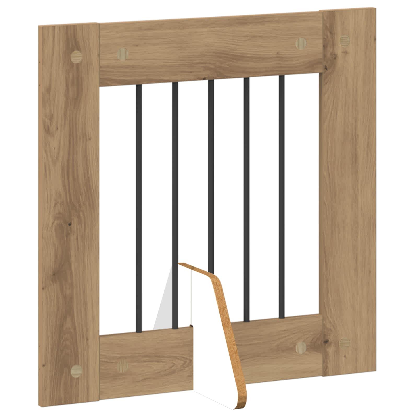 Skládací psí brána se stojany 2 pcs Dub artisan 120,5 cm