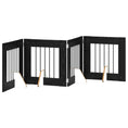 Načíst obrázek do prohlížeče galerie, Skládací psí brána se stojany 4 pcs Černý dub 241 cm
