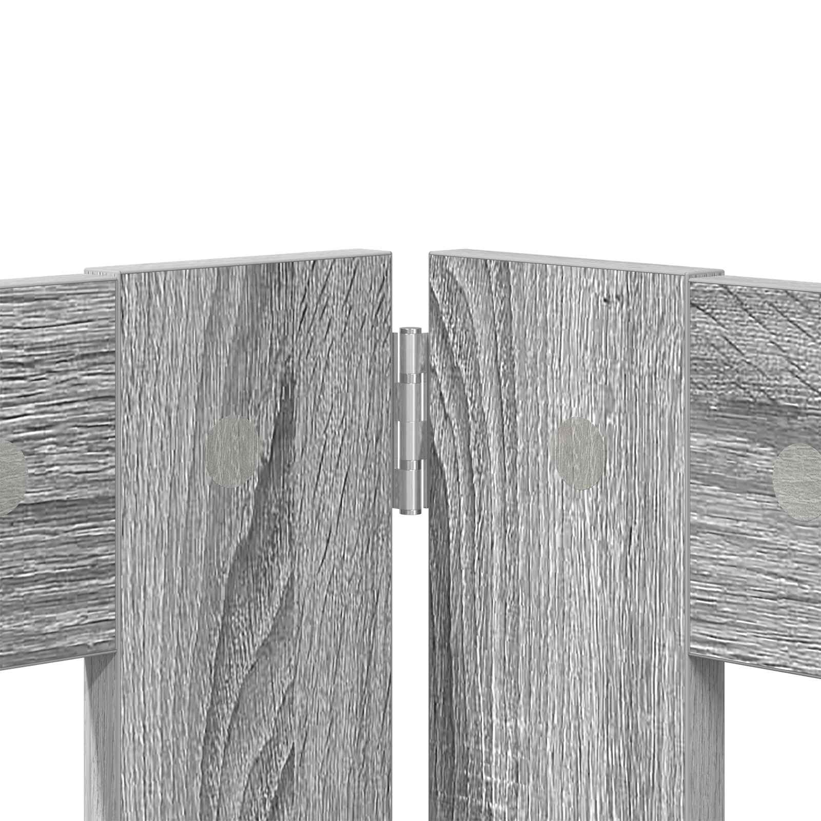 Skládací psí brána se stojany 4 pcs Šedá sonoma 241 cm