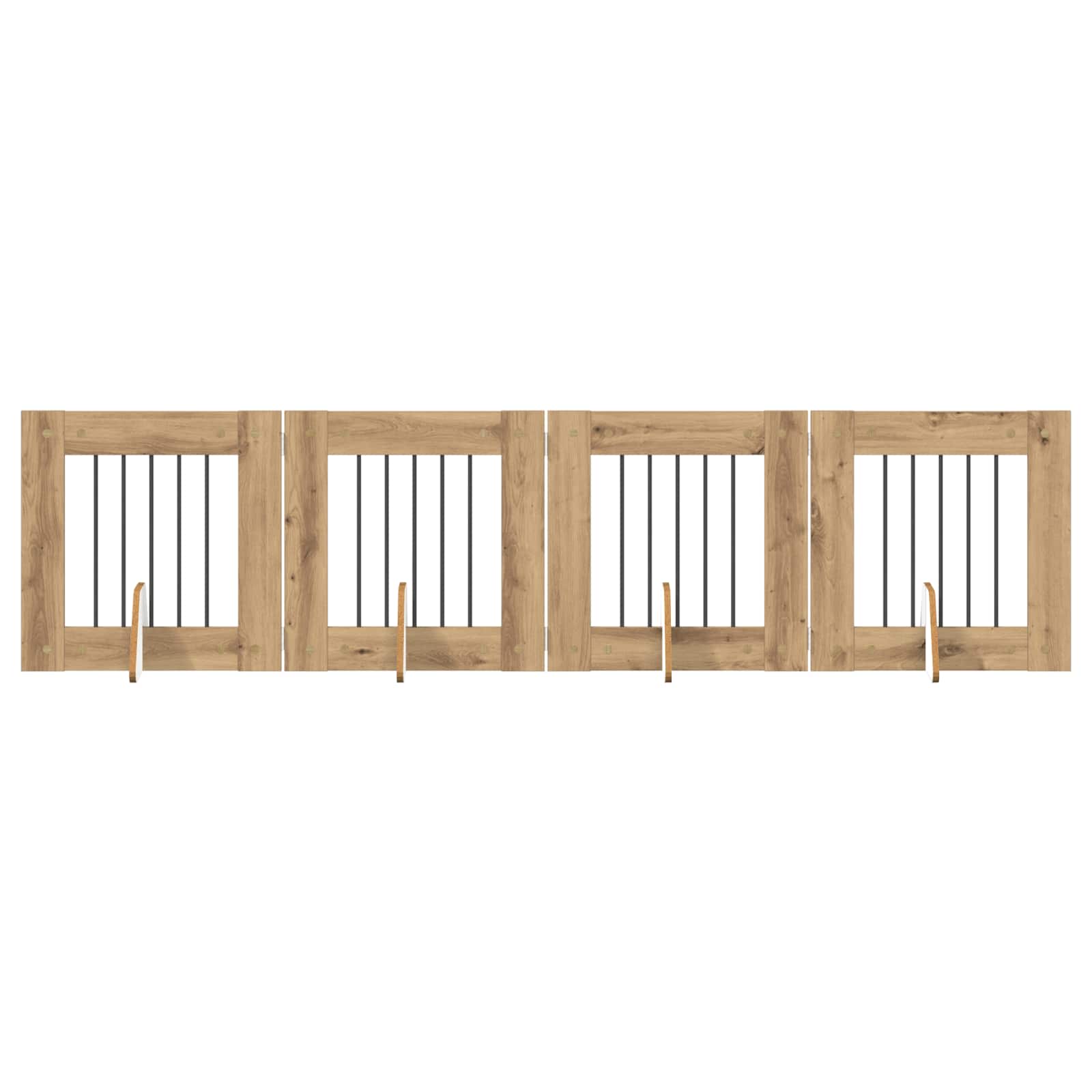 Skládací psí brána se stojany 4 pcs Dub artisan 241 cm